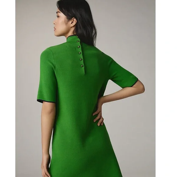 Maeve The Annalise Mock-Neck Mini Sweater Dress - Picture 2 of 6